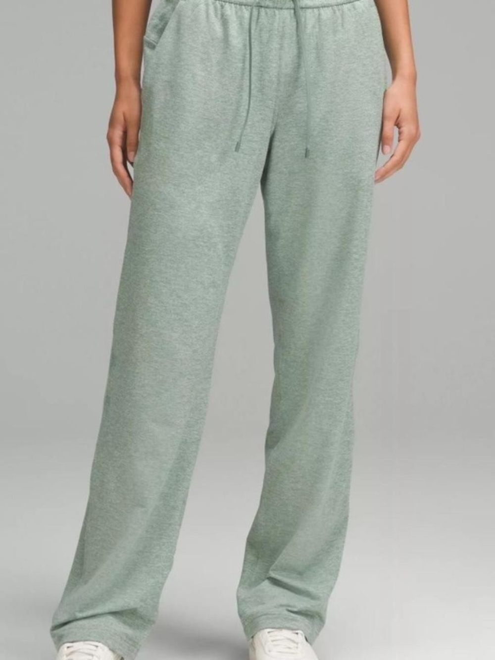 NWT lululemon Soft Jersey Straight-leg MR Pant Regular Heathered Sage Green